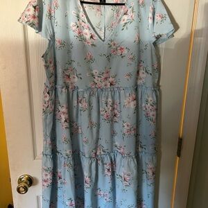 SHEIN Blue Floral Dress